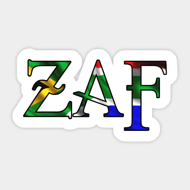 South Africa South African flag ZAF Sticker by Monstershirts